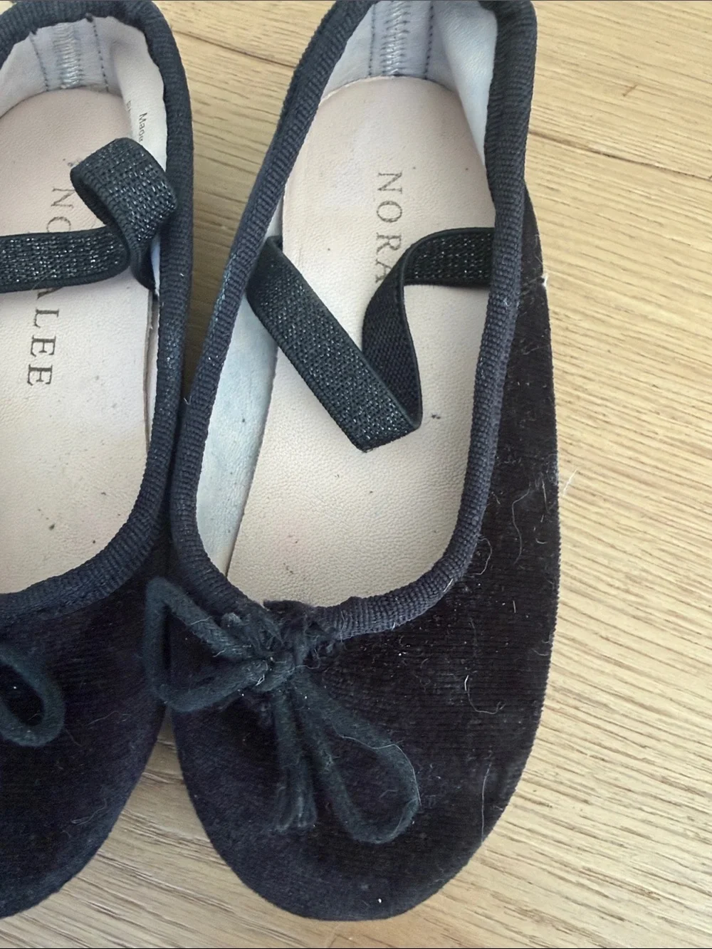 Kids' Black Velvet Ballet Flats by Noralee.